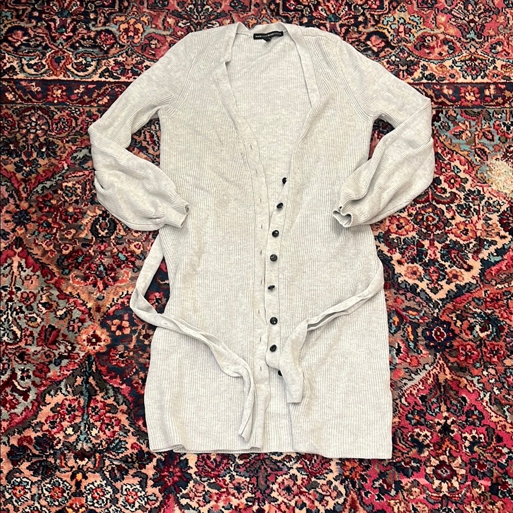 Women's Gray Cardigan Sweater